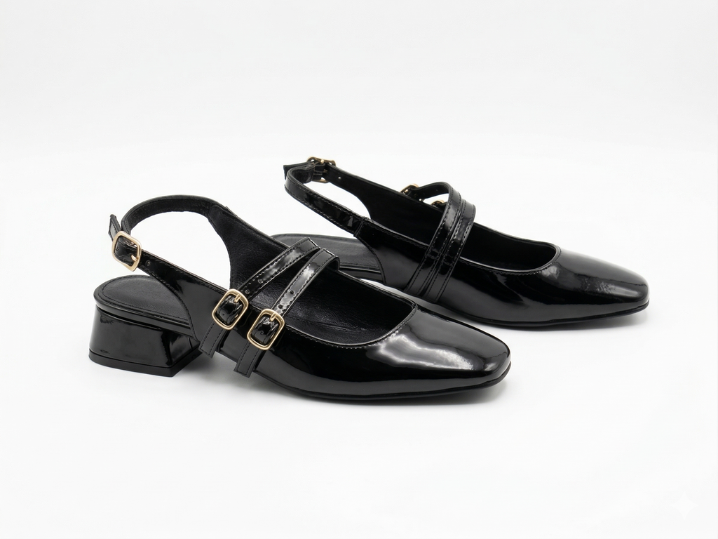 Zapatilla Ximena Negro Charol
