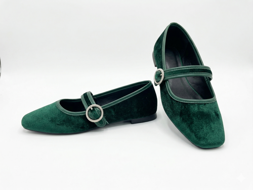 Ballerina Alicia Terciopelo Verde