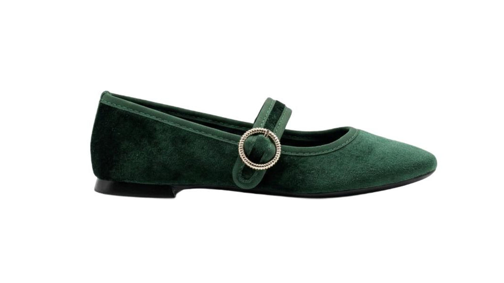 Ballerina Alicia Terciopelo Verde