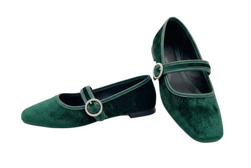 Ballerina Alicia Terciopelo Verde