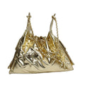 Bolso Tote Acolchado "Iconic Brown" Dorado