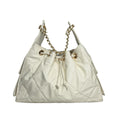 Bolso Tote Acolchado "Iconic Brown" White